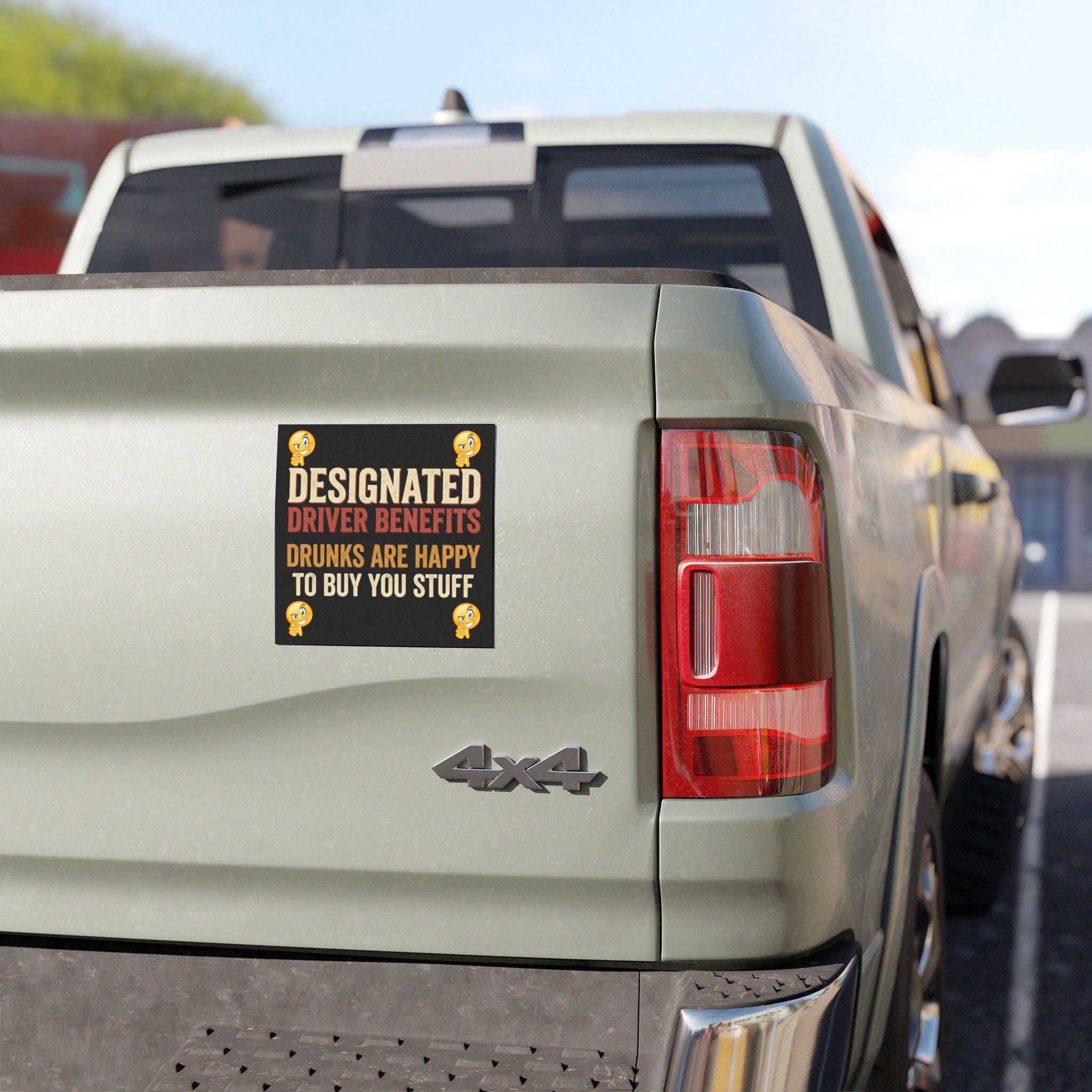 Car Magnet — "Designated Driver Benefits: Drunks Are Happy To Buy You Stuff"