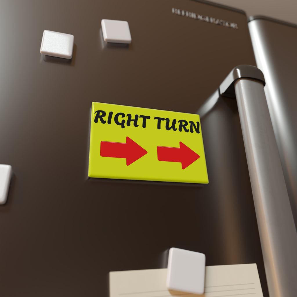RIGHT TURN Button Magnet, Rectangle (1 & 10 pcs)