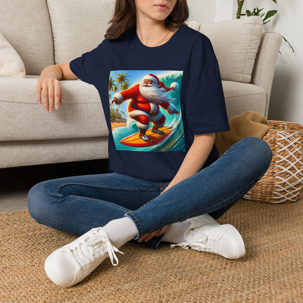 Surfing Santa Christmas T-Shirt