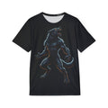 Werewolf Graphic Jersey — Men's Black All-Over Print Sports Tee