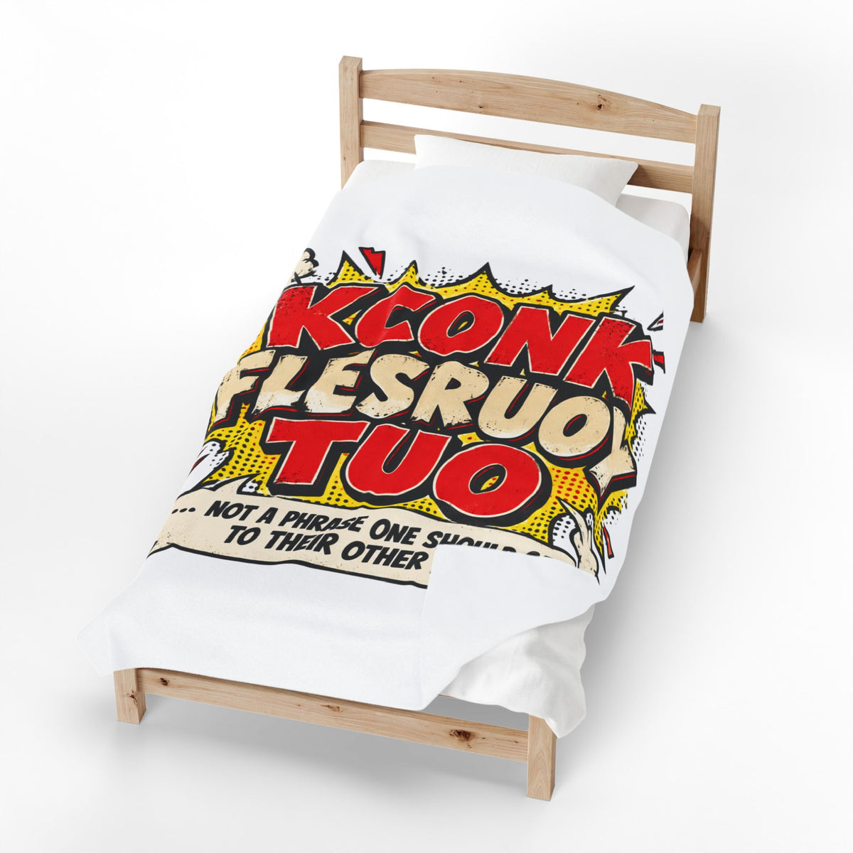 KCONK FLESRUOY TUO Funny Couples Velveteen Plush Blanket