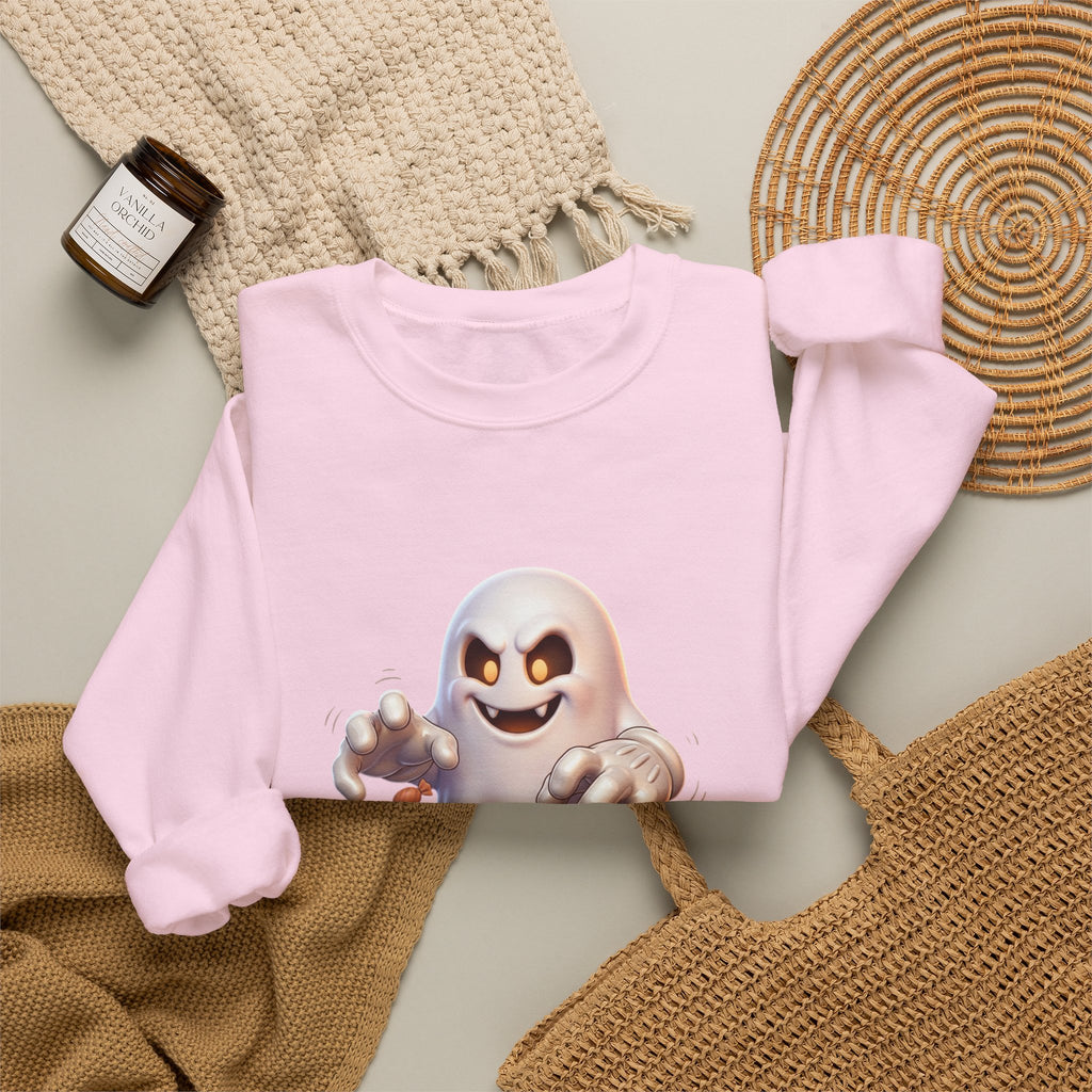 Candy Grabber Ghost Halloween Crewneck Sweatshirt