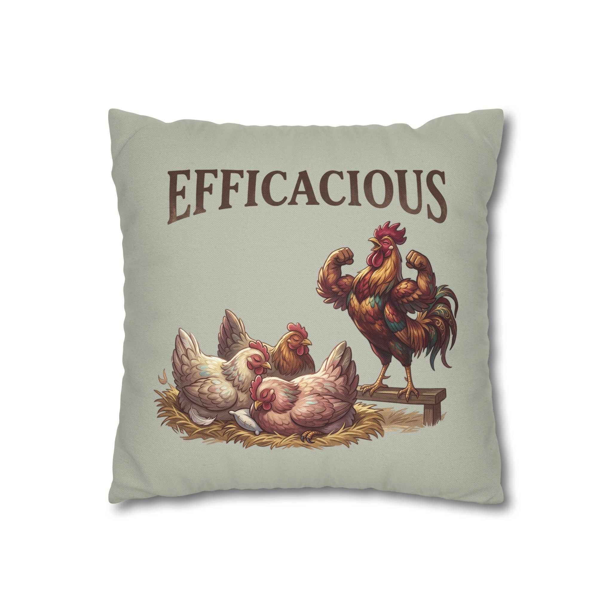 Spun Polyester Square Pillowcase