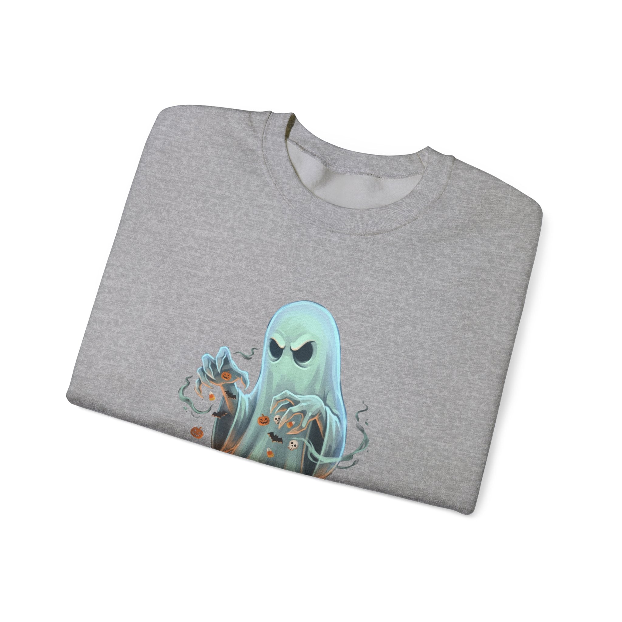 Grumpy Ghost Halloween Crewneck Sweatshirt