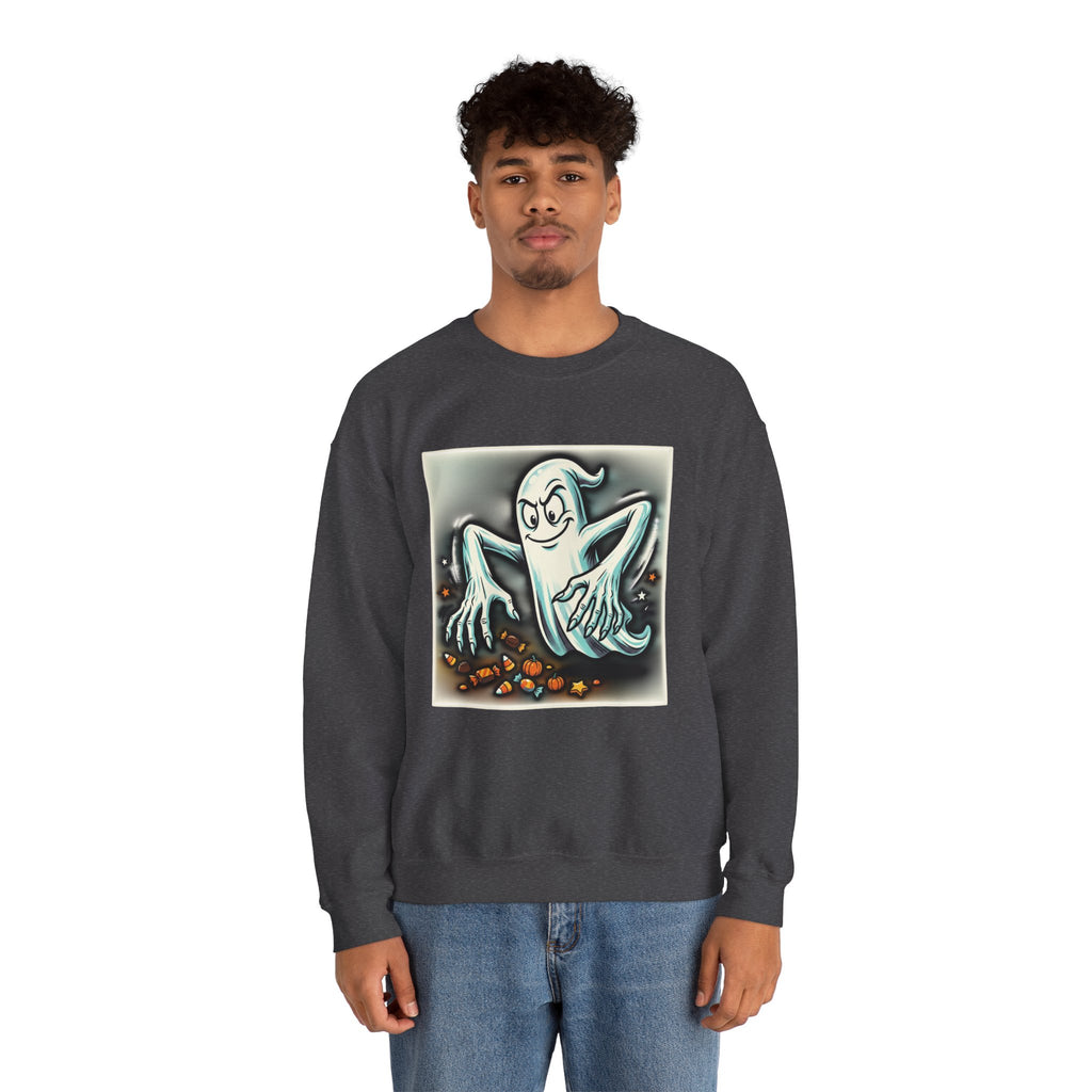 Vintage Candy Ghost Halloween Crewneck Sweatshirt