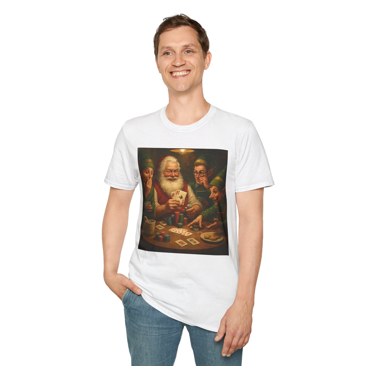 Santa Poker Night Christmas T-Shirt