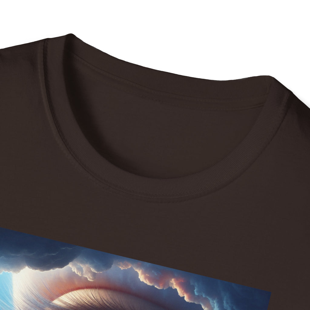 Surreal Sky Eye T-Shirt — Cosmic Blue Eye Artwork Tee