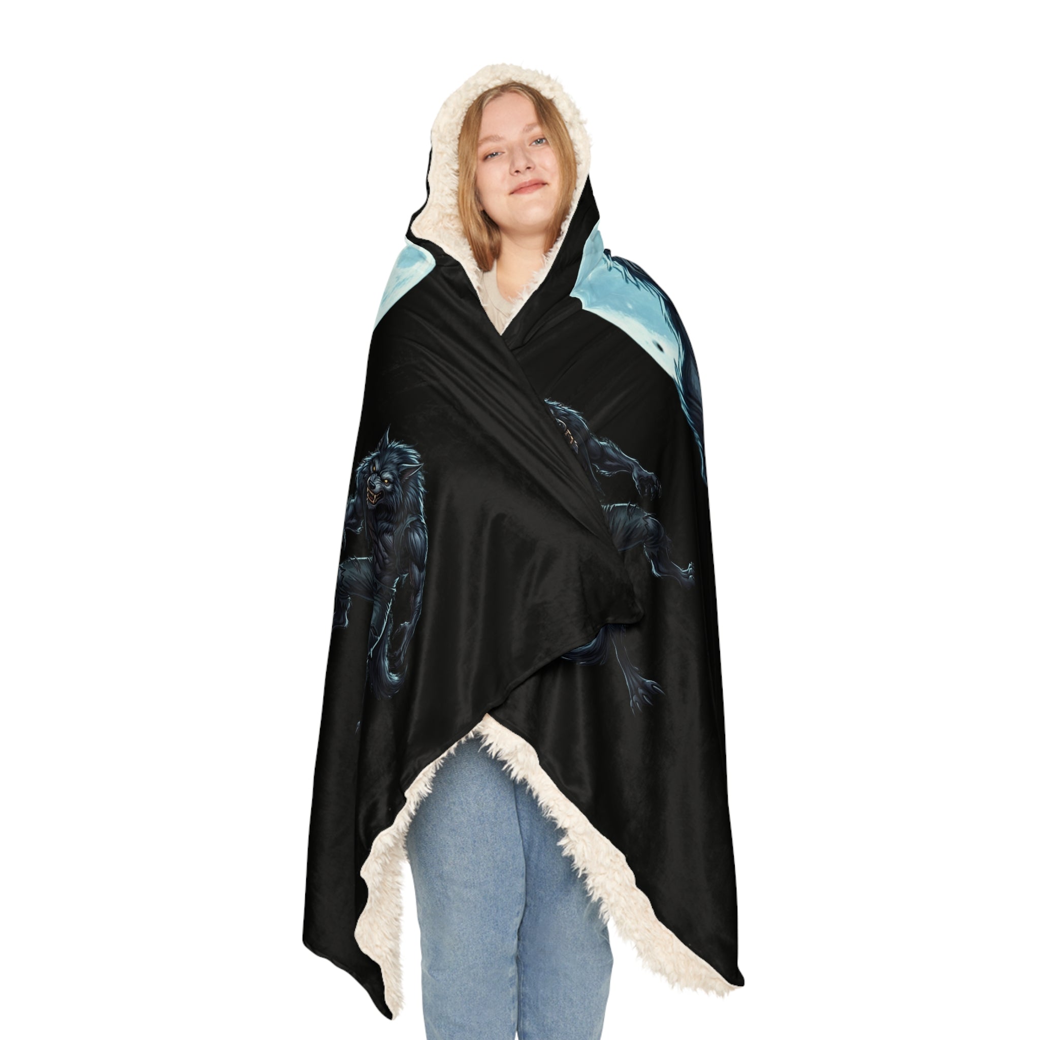 Werewolf Hooded Blanket — Moonlit Howl Snuggle Blanket