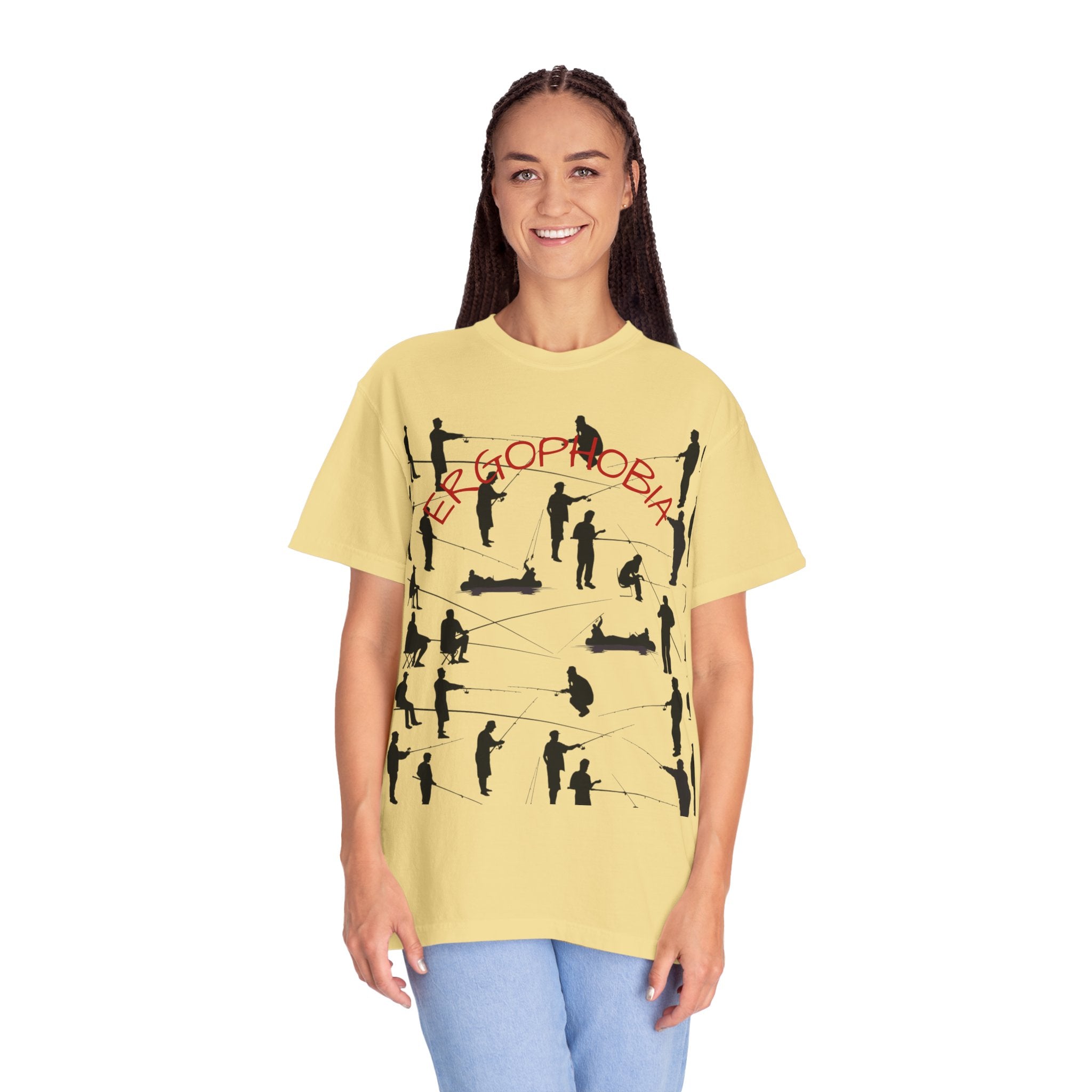 Different Styles of Fishing Garment-Dyed T-Shirt