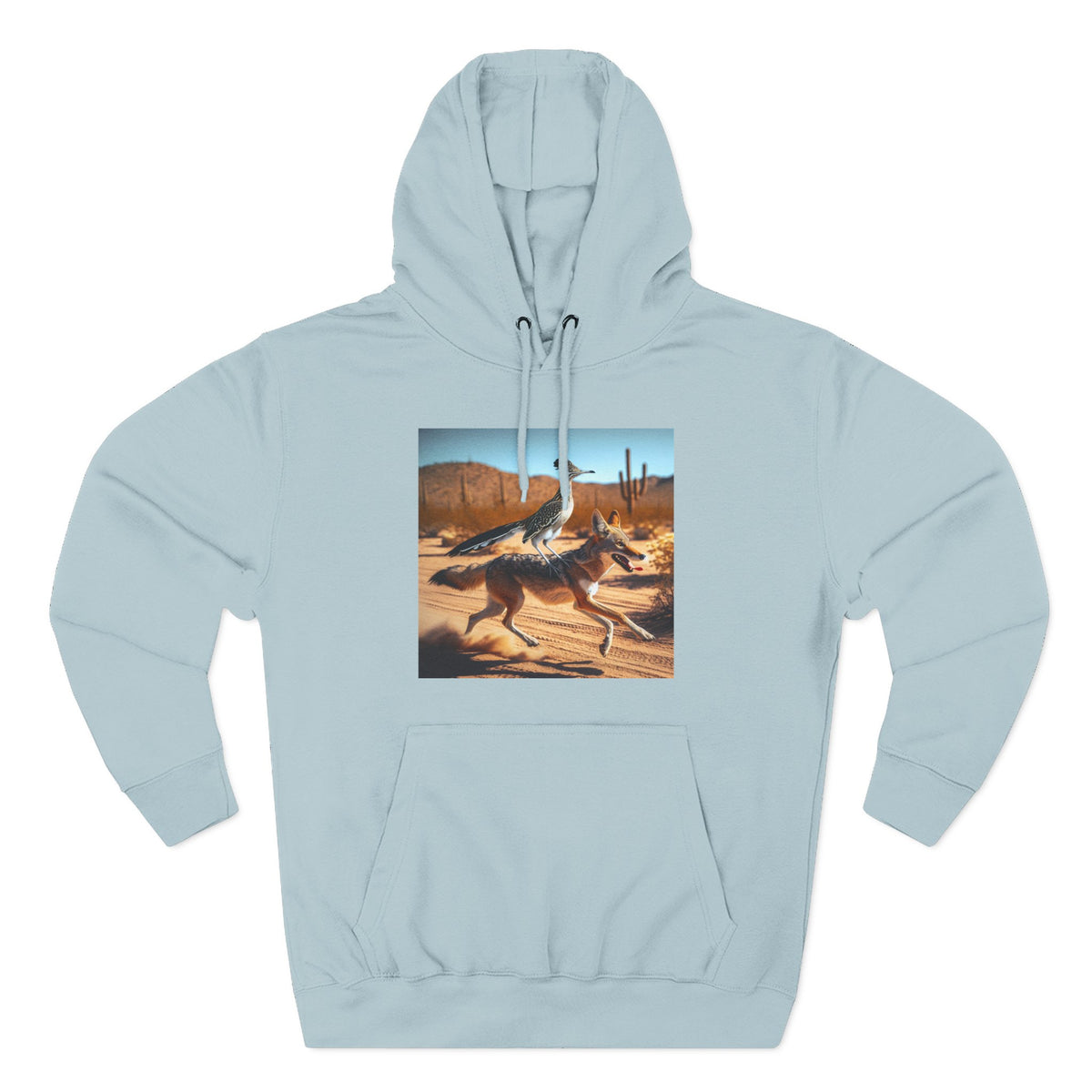 Coyote Desert Landscape Graphic Hoodie