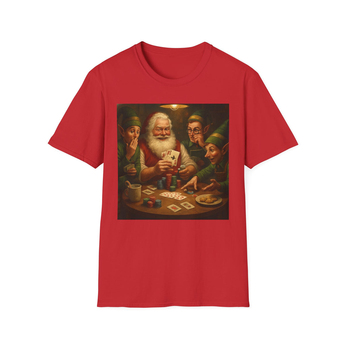 Santa Poker Night Christmas T-Shirt