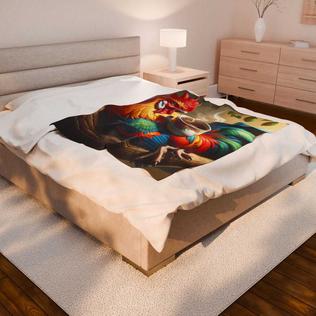 Velveteen Plush Blanket - Rooster