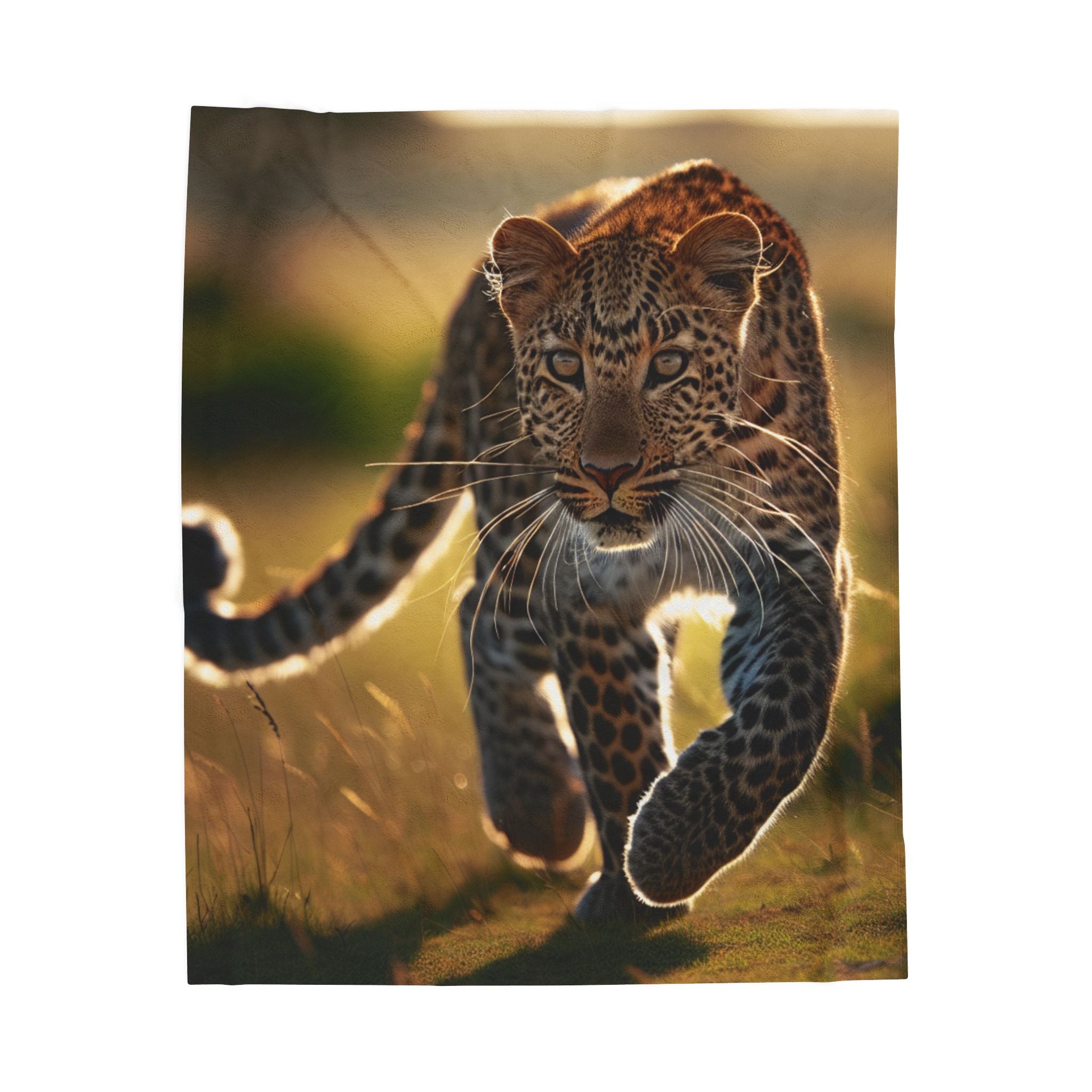 Velveteen Plush Blanket - Leopard